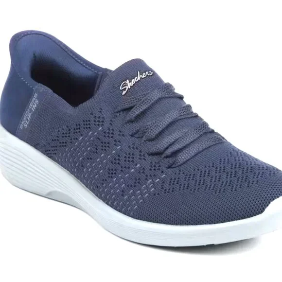 SKECHERS Hands-Free Slip-ins NEW in Box - Navy w/light gray outsole - Size 8 Med - Picture 15 of 16
